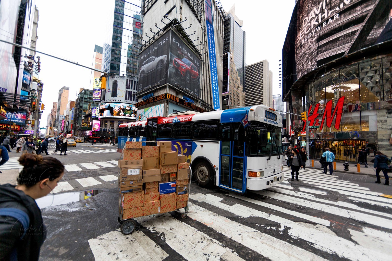 ILLUSTRATION - New York - Manhattan - Times Square - 5 fevrier 2016