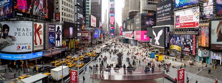 ILLUSTRATION - New York - Manhattan - Times Square - 5 fevrier 2016